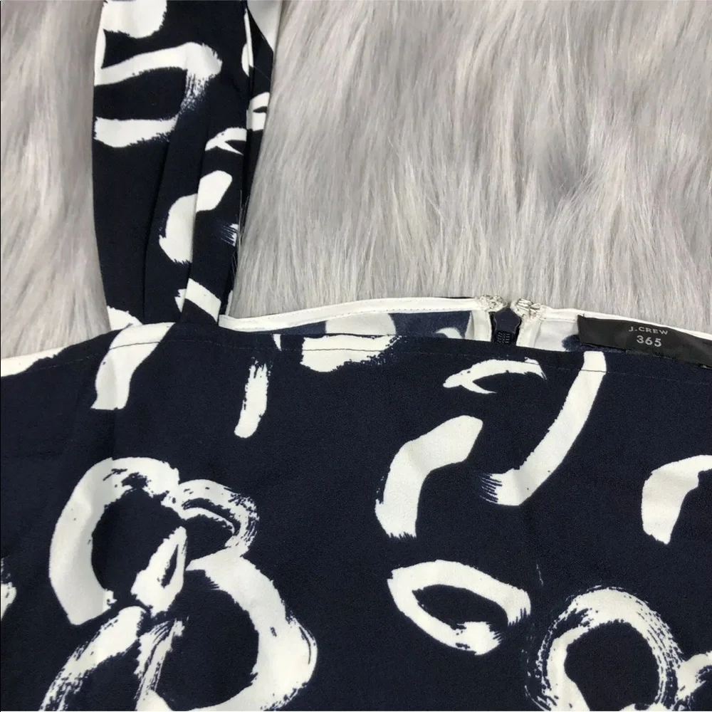 J Crew Sleeveless Top Brushstroke Floral Navy 16